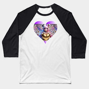 Goth Fairy Panda Girl Baseball T-Shirt